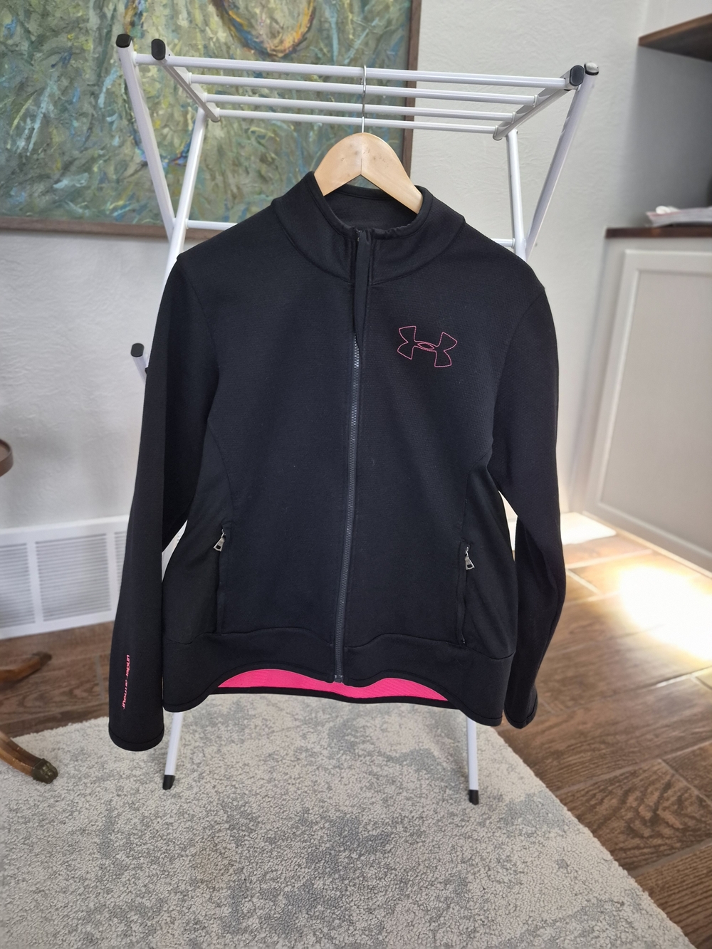 Under Armour Women's Full-Zip Jacket Black Large Like New
